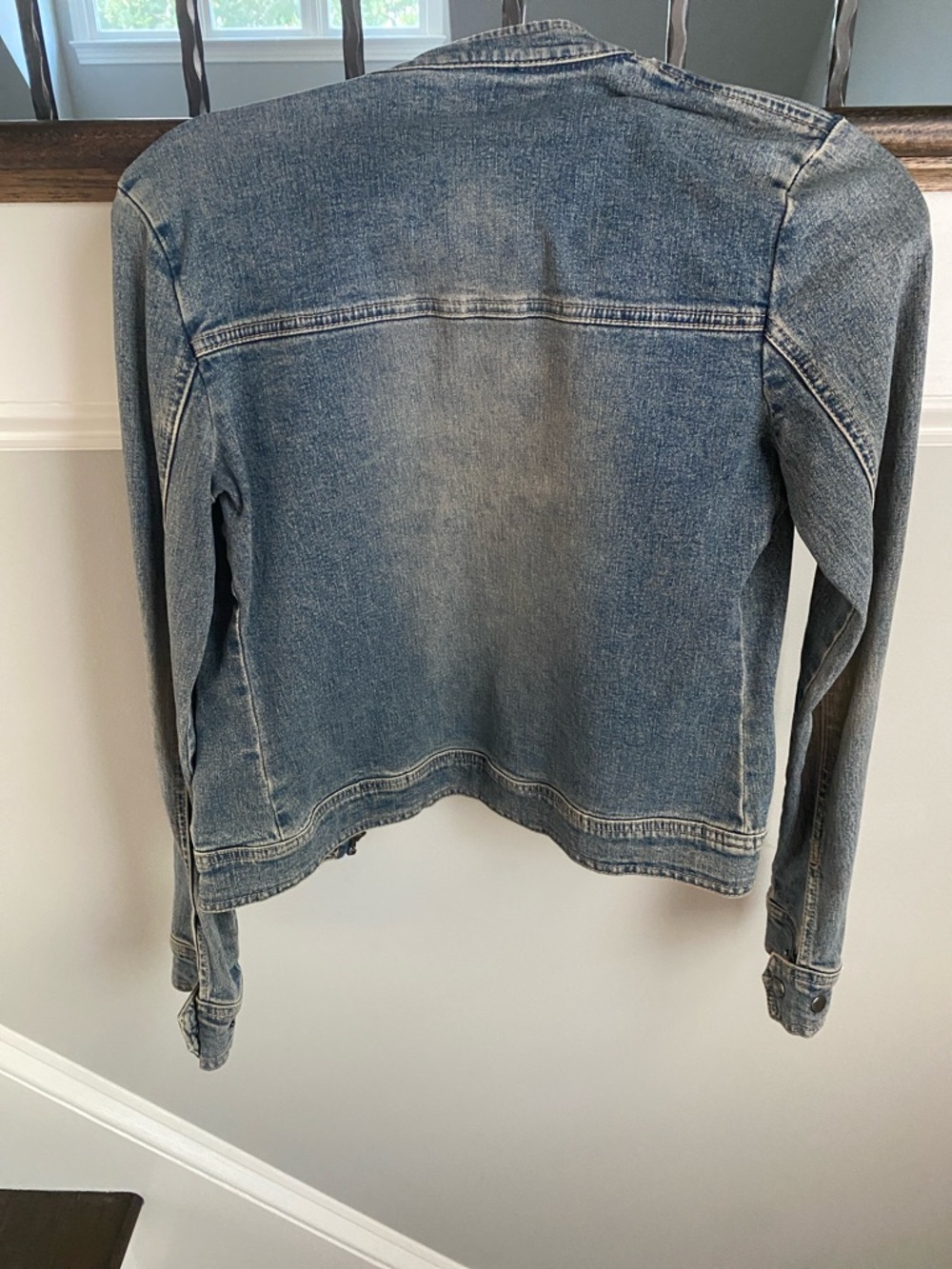 Rubbish Light Wash Denim Jacket with Snap Collar - Picture 3 of 4
